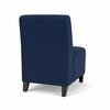 Lesro Siena Lounge Reception Armless Guest Chair, Black, MD Ink Upholstery SN1102